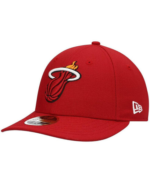 Men's Red Miami Heat Team Low Profile 59FIFTY Fitted Hat