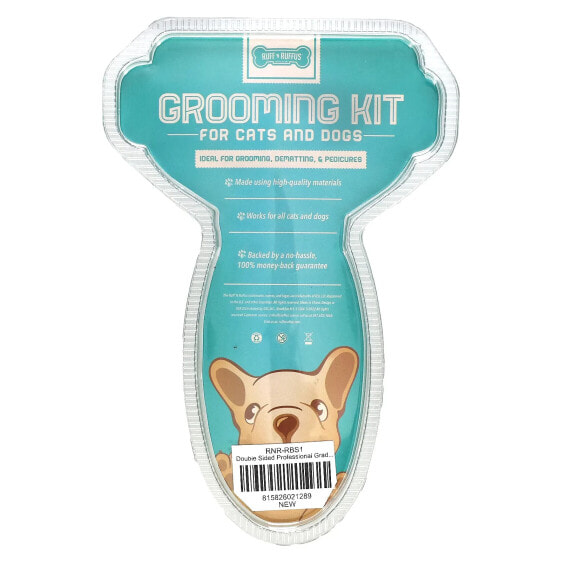 Grooming Kit for Cats and Dogs, Gel Rake & Nail Clipper, Aqua, 1 Gel Rake 1 Nail Clipper