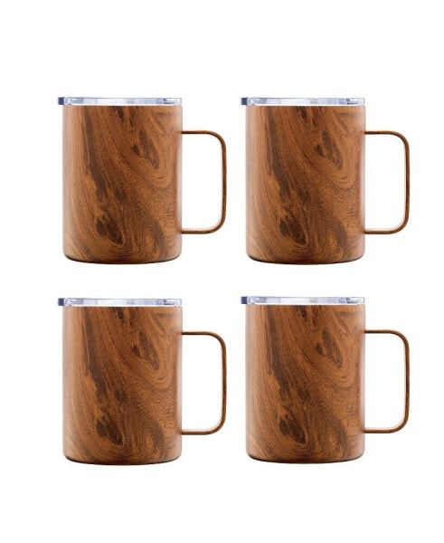 Кружки для кофе с изоляцией Cambridge Wood Decal, комплект из 4 шт.