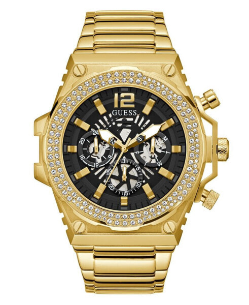 Men's Multi-Function Gold-Tone Stainless Steel Watch 48mm