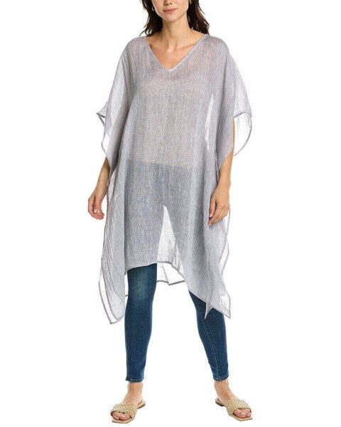 Eileen Fisher Linen Caftan Women's Grey Xx/Xs