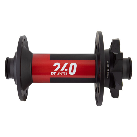 DT Swiss 240 Front Hub - 15 x 110mm, 6-Bolt Disc, 28h, Black/Red