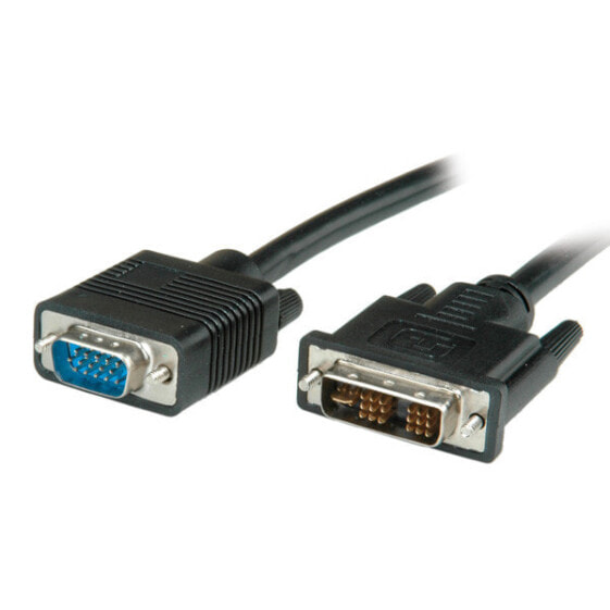 Кабель DVI - DVI (18+5) - HD15 - M/M 3 м - 3 м - DVI - VGA (D-Sub) - Мужской - Мужской - Прямой от Value