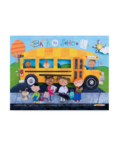 Holli Conger Back to School Bus Canvas Art - 15.5" x 21"