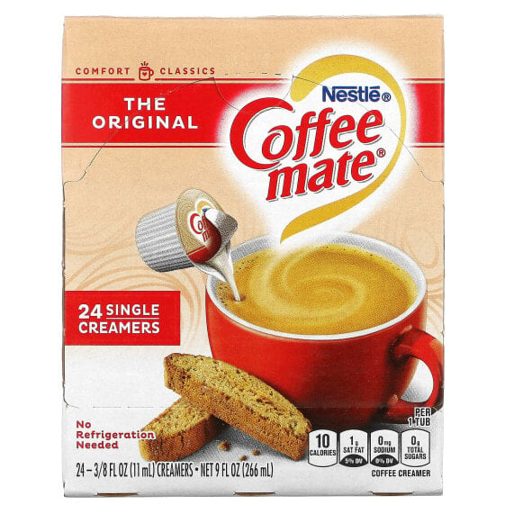 Coffee Mate, жидкие сливки для кофе, оригинальный вкус, 24 шт.