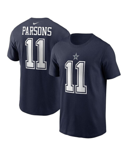 Men's Micah Parsons Navy Dallas Cowboys Player Name and Number T-shirt