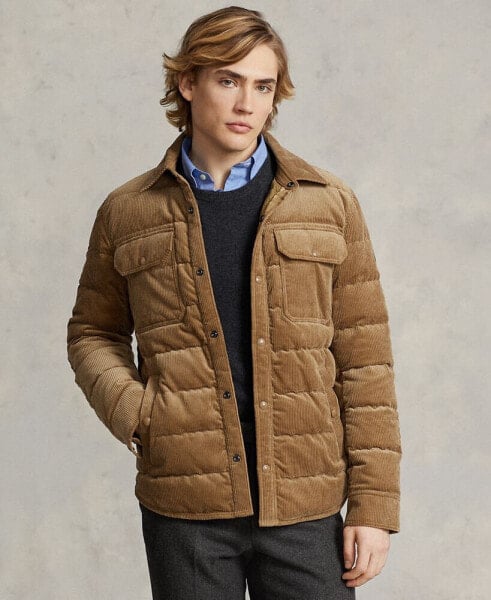 Men's Quilted Corduroy Down Jacket