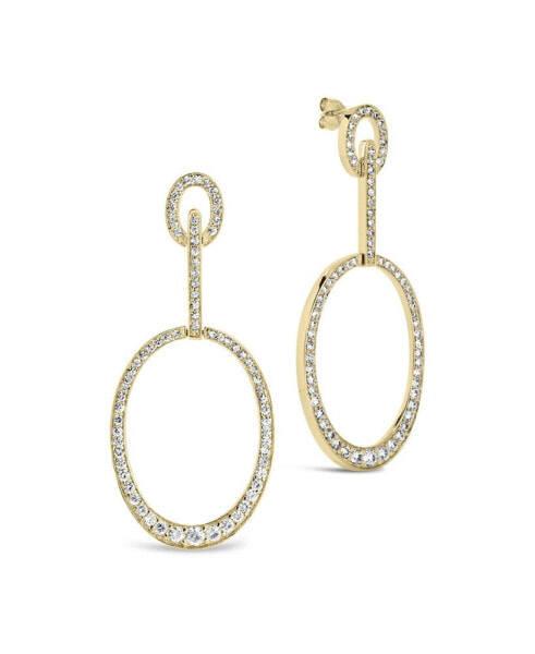 Tory Cubic Zirconia Oval Drop Earrings