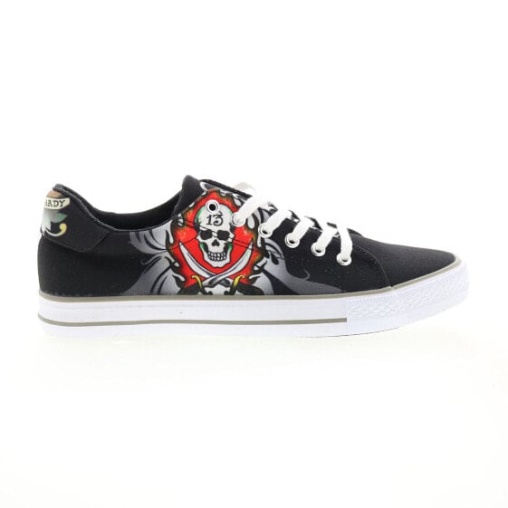 Ed Hardy Brooks EH9054L Mens Black Canvas Lace Up Lifestyle Sneakers Shoes 9