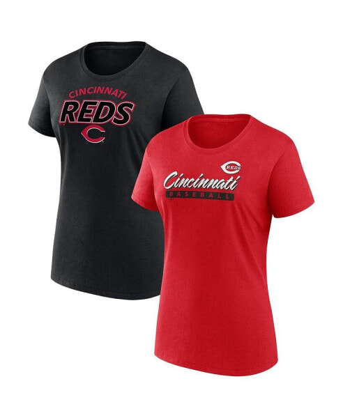 Women's Red/Black Cincinnati Reds Risk T-Shirt Combo Pack