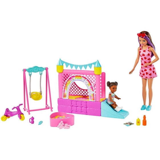 BARBIE Skipper Nanny With Inflatable Castle Doll