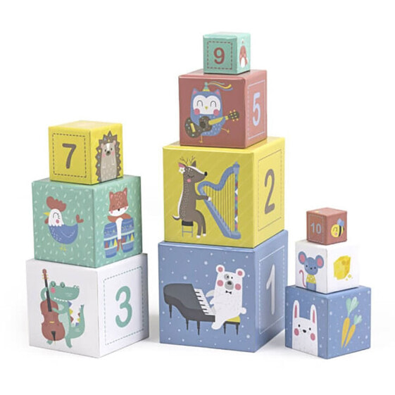 EUREKAKIDS Stackable pyramid of animals and numbers