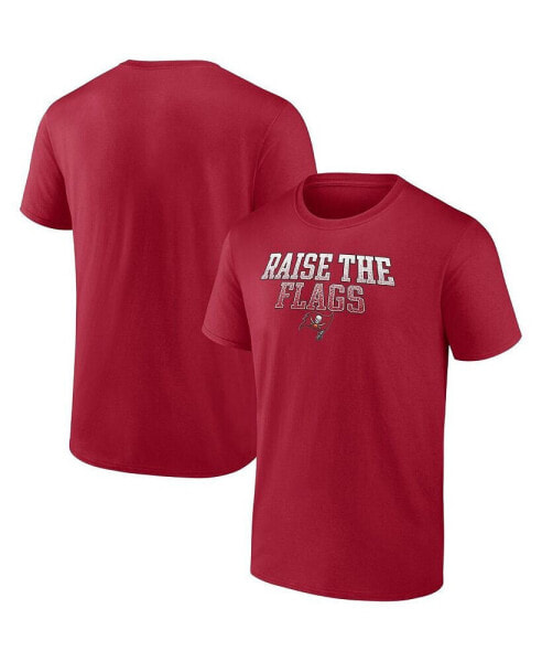 Men's Red Tampa Bay Buccaneers Raise the Flags Heavy Hitter T-shirt