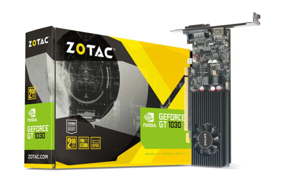 Zotac GeForce GT 1030 P10300A - 2 ГБ - GDDR5 - 64 бит - 6000 МГц - PCI Express 3.0
