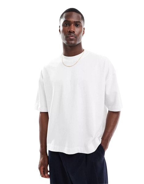 ASOS DESIGN Premium heavyweight oversized boxy t-shirt 300gsm in white