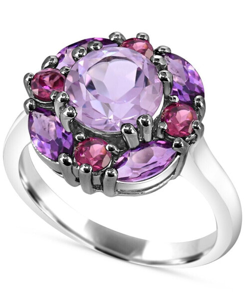 Multi-Gemstone Cluster Ring (3-3/8 ct. t.w.) in Sterling Silver