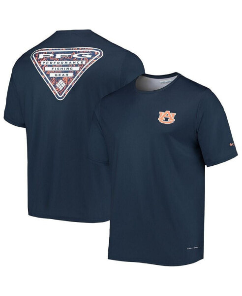 Men's Navy Auburn Tigers Terminal Tackle Omni-Shade T-shirt