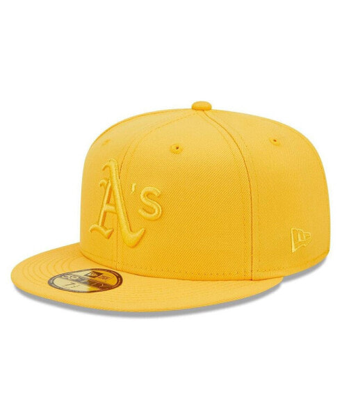 Men's Gold Oakland Athletics Tonal 59FIFTY Fitted Hat