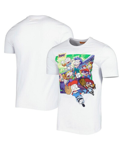 Men's and Women's White Rugrats Family Baseball Trip T-shirt