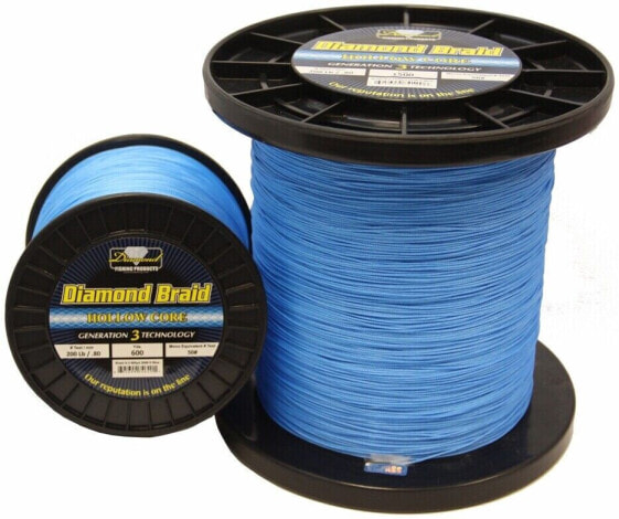 Momoi Diamond Braid Generation III Line Hollow Core - Blue - 100lb - 600 yards