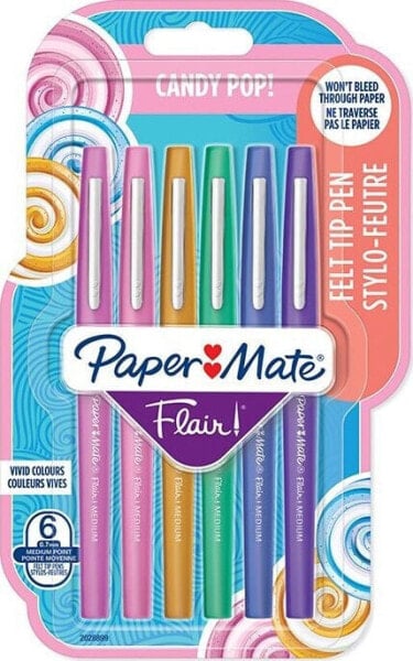 Paper Mate PAPER MATE Faserschreiber Flair 6er Candy Pop M 0.7 mm Blister