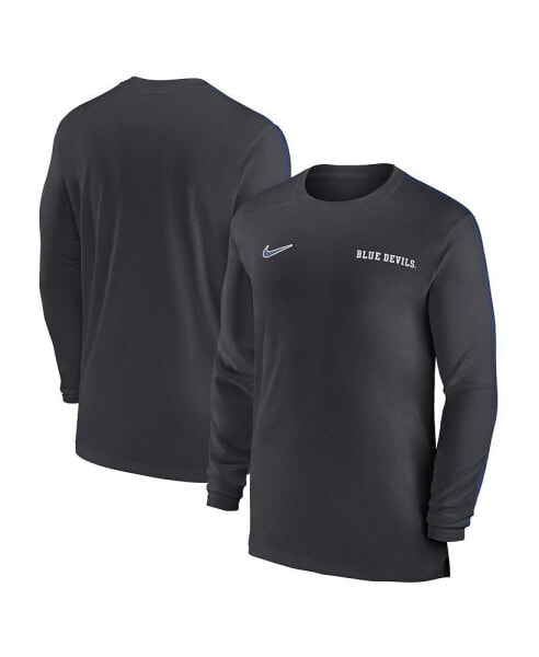 Men's Duke Blue Devils 2024 Sideline Coach UV Performance Long Sleeve T-Shirt