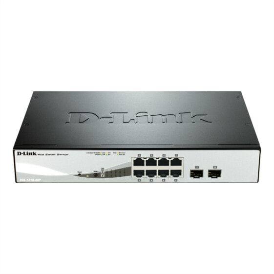 D-Link Web Smart DGS-1210-08P - Switch - managed - 8 x 10/100/1000 PoE+ 2 Gigabit - Switch - 1 Gbps