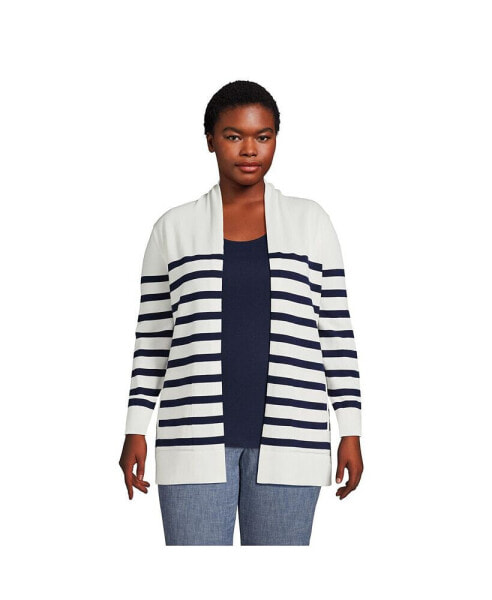 Plus Size Open Long Cardigan Sweater