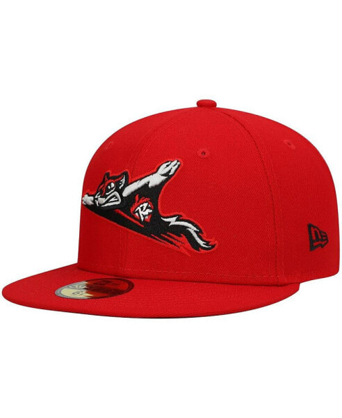 Men's Red Richmond Flying Squirrels Authentic Collection Road 59FIFTY Fitted Hat