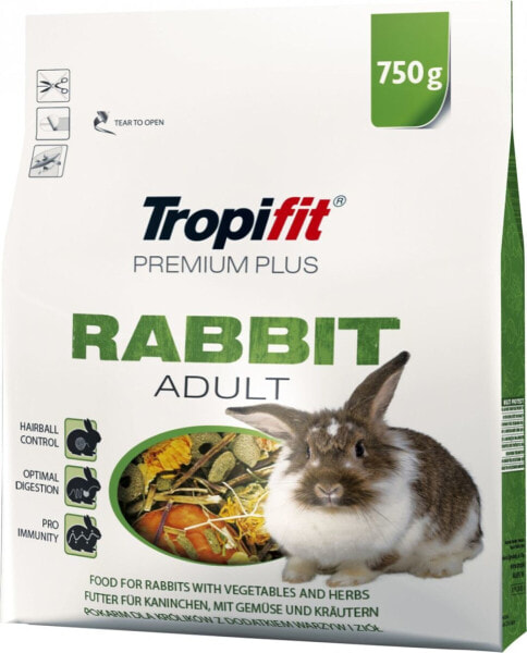 Корм для кроликов Tropical TROPIFIT PREMIUM PLUS - для взрослых кроликов 750 г