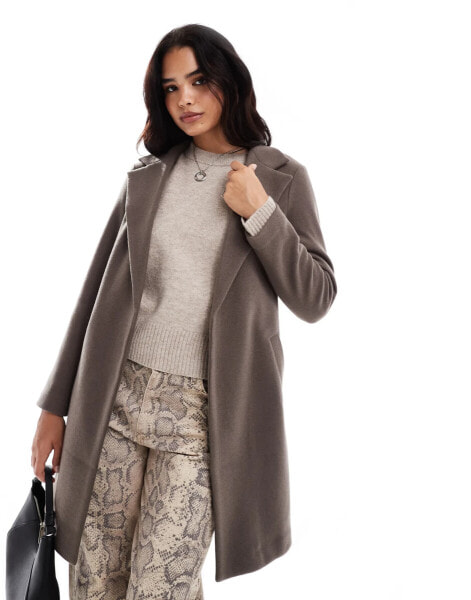 New Look formal coat in mink