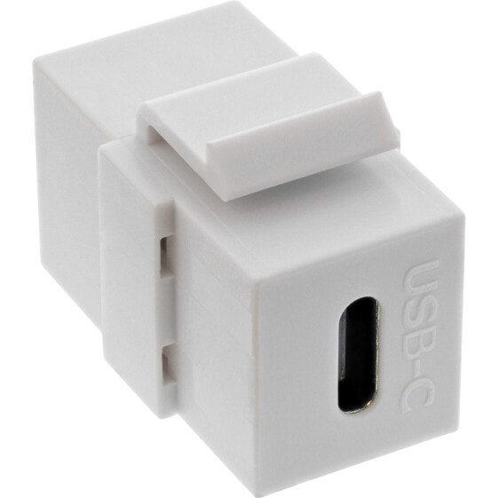 InLine USB 3.1 Snap-In module - USB-C F/F - white housing