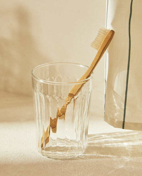 Glass toothbrush holder