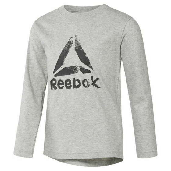 Футболка с длинным рукавом для детей Reebok Boys Training Essentials Светло-серый