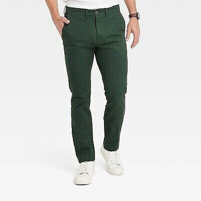 Men's Every Wear Slim Fit Chino Pants - Goodfellow & Co Forest Green 32x30