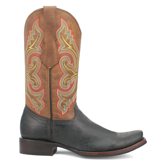 Dingo True Grit Embroidered Square Toe Cowboy Mens Black Casual Boots DI141-001