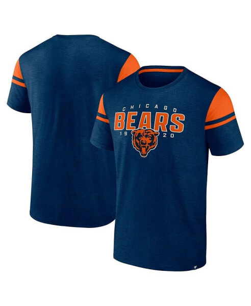 Men's Navy Chicago Bears Old School Play Slub T-Shirt