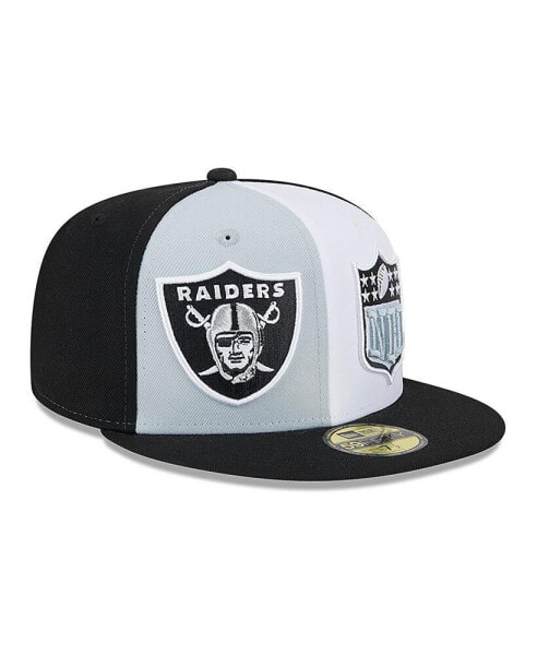 Men's Gray, Black Las Vegas Raiders 2023 Sideline 59FIFTY Fitted Hat