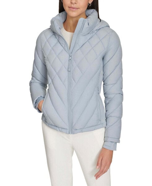 Womens Side-Panel Hooded Packable Puffer Coat, Created for Macys