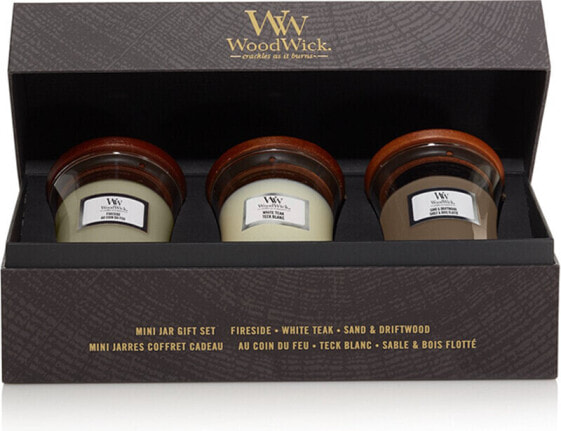 Set of small scented candles Mini Woody 3 x 85 g