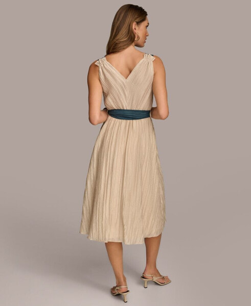 Women's Belted A-Line Dress