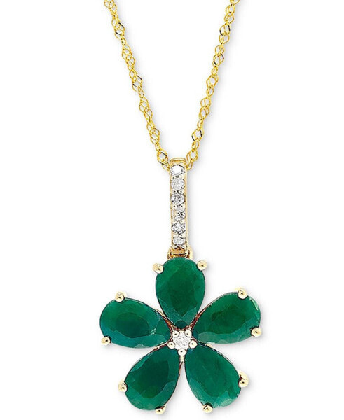 Ruby (2-1/2 ct. t.w.) & Diamond Accent 18" Pendant Necklace in 14k Gold (Also in Emerald)