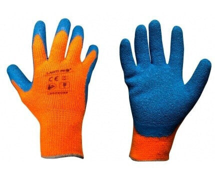 Защитные перчатки с утеплением, покрытые латексом Lahti Pro 9 оранжевые L250209K