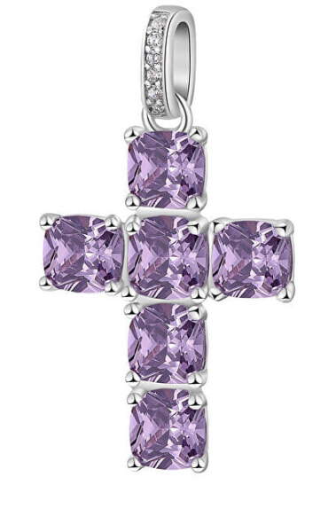Silver pendant with zircons Fancy Magic Purple FMP18