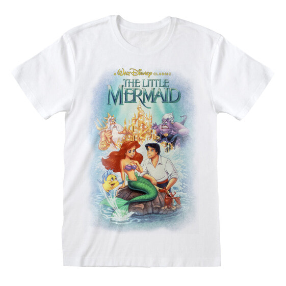 Футболка с коротким рукавом The Little Mermaid Classic Poster Белая Унисекс