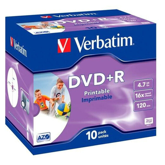 DVD+R Verbatim 4,7 GB 16x 10 штук
