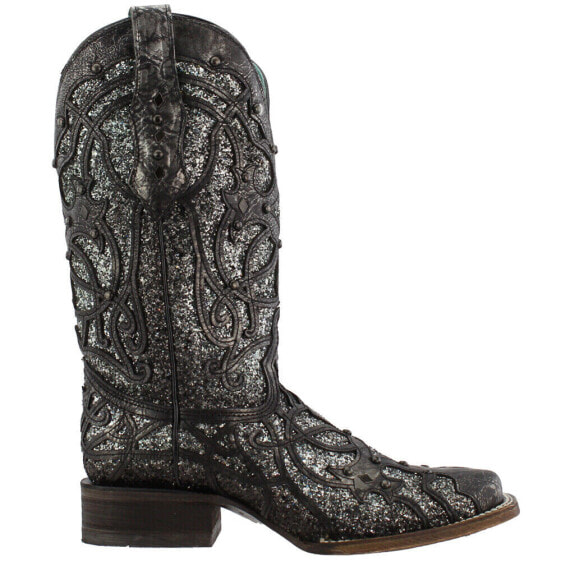 Corral Boots C3404 Glitter Square Toe Cowboy Womens Size 7 B Casual Boots C3404