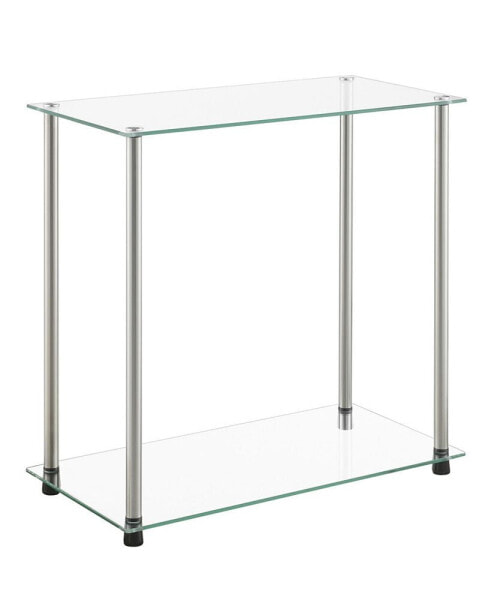 23.75" Glass Designs2Go Chairside End Table