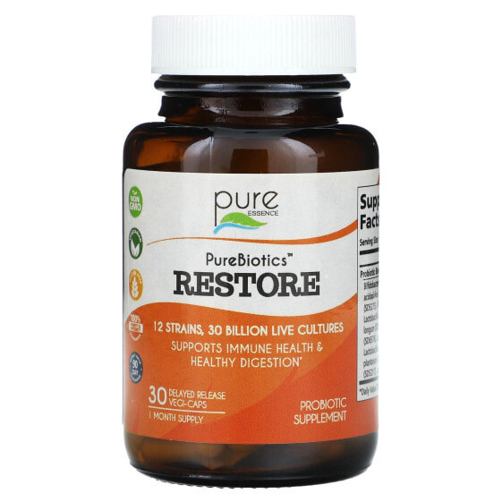 Пробиотики Pure Essence Restore 30 капсул для задержки выпуска