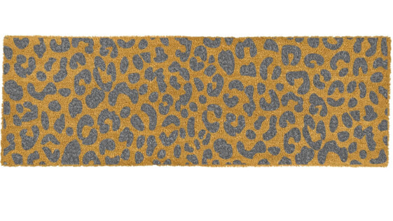 Graue Fußmatte mit Leopardenmuster